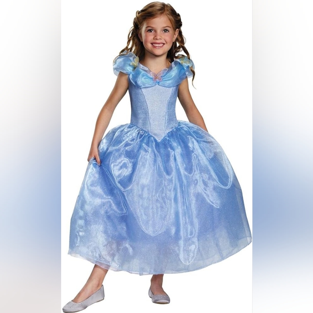 Girls 7-8 deluxe Cinderella dress up Halloween costume